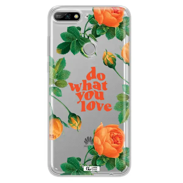 a close up of flowers Huawei Y7 2018 Clear TPU Case