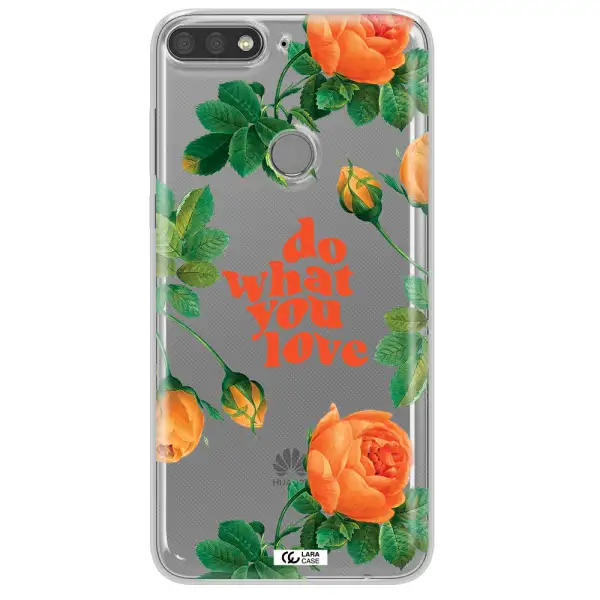 a close up of flowers Huawei Y7 Prime 2018 Clear TPU Case