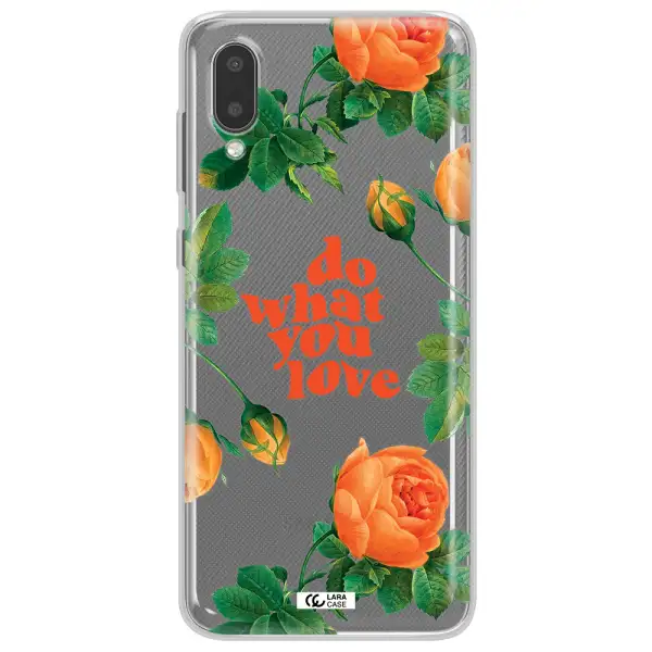 a close up of flowers Samsung A02 Clear TPU Case