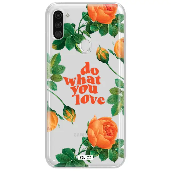 a close up of flowers Samsung A11 Clear TPU Case