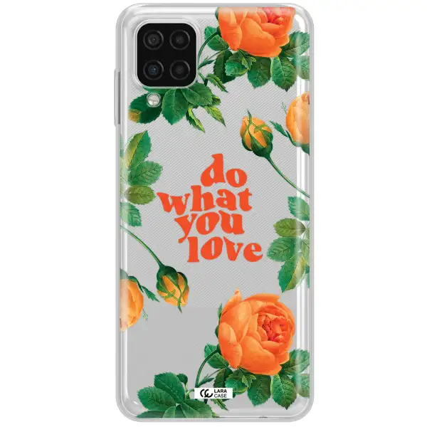 a close up of flowers Samsung A12 4g Clear TPU Case