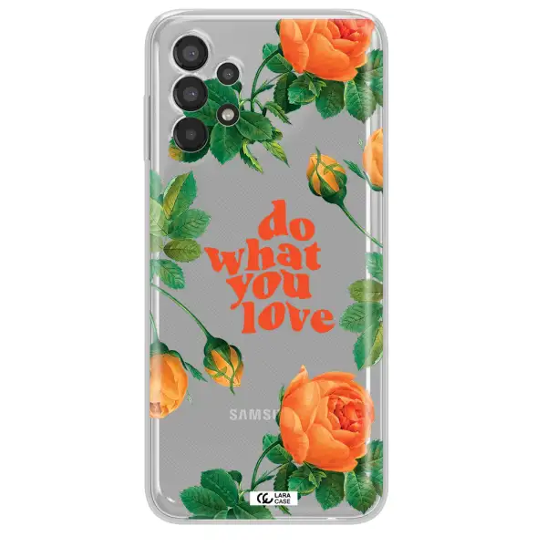 a close up of flowers Samsung A13 Clear TPU Case