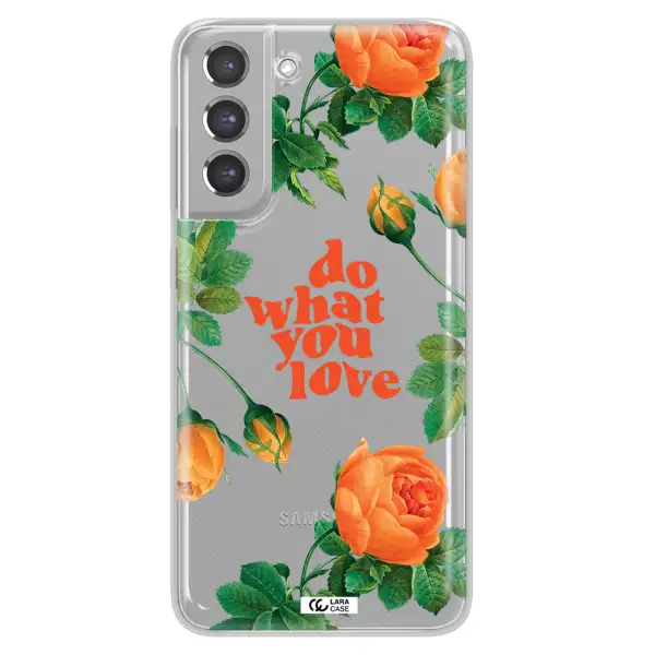 a close up of flowers Samsung A21 Fe Clear TPU Case
