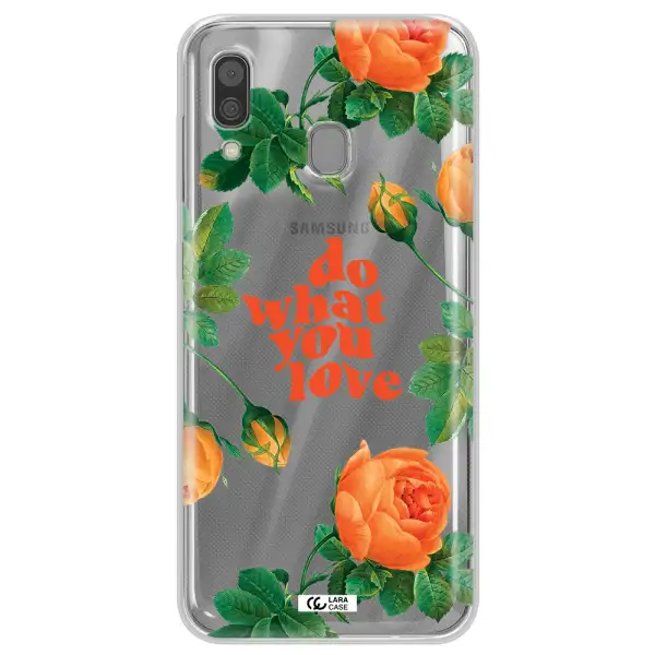 a close up of flowers Samsung A30 Clear TPU Case