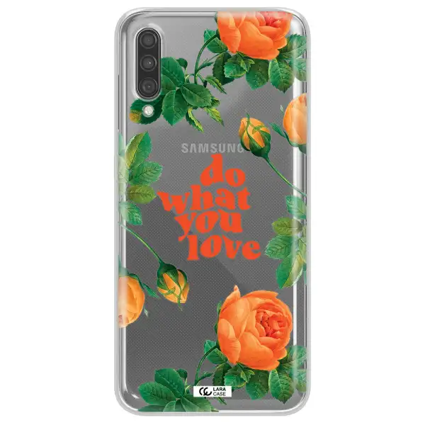 a close up of flowers Samsung A30S Clear TPU Case