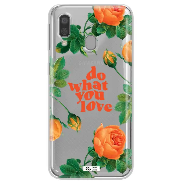 a close up of flowers Samsung A40 Clear TPU Case