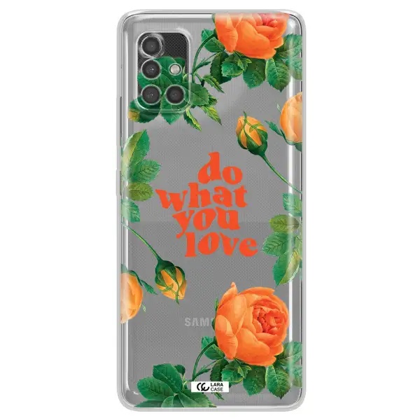A Close Up Of Flowers Samsung A40S Clear Tpu Case