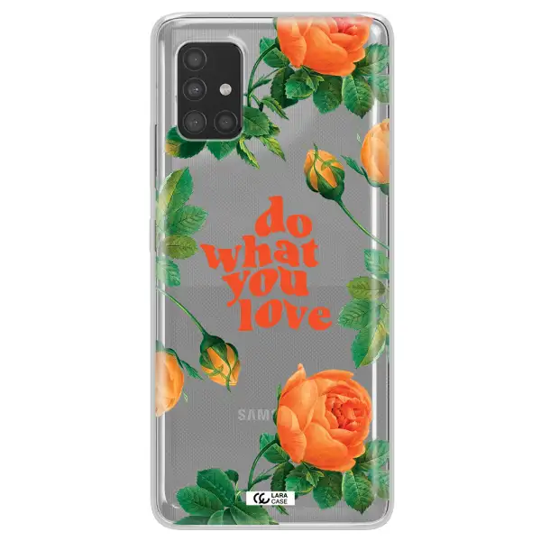 a close up of flowers Samsung A51 Clear TPU Case