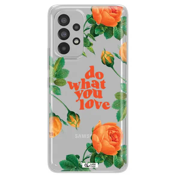 a close up of flowers Samsung A53 Clear TPU Case