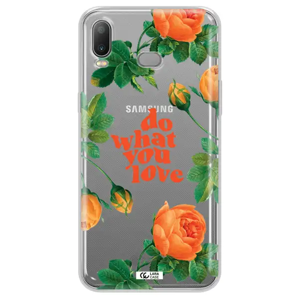 a close up of flowers Samsung A6S Clear TPU Case
