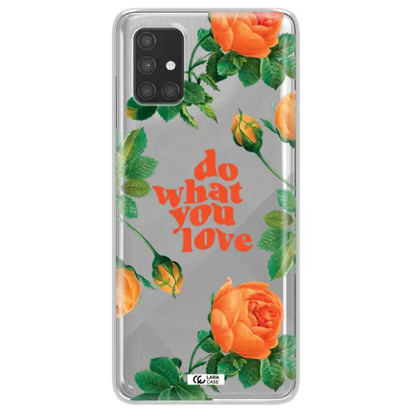 a close up of flowers Samsung A71 Clear TPU Case