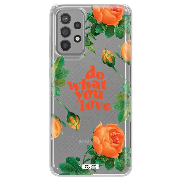 a close up of flowers Samsung A72 Clear TPU Case