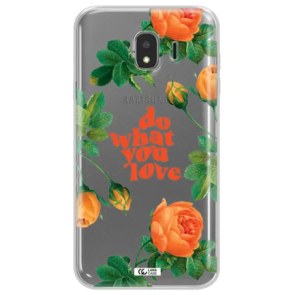 a close up of flowers Samsung J4 Clear TPU Case