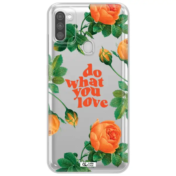 a close up of flowers Samsung M11 Clear TPU Case