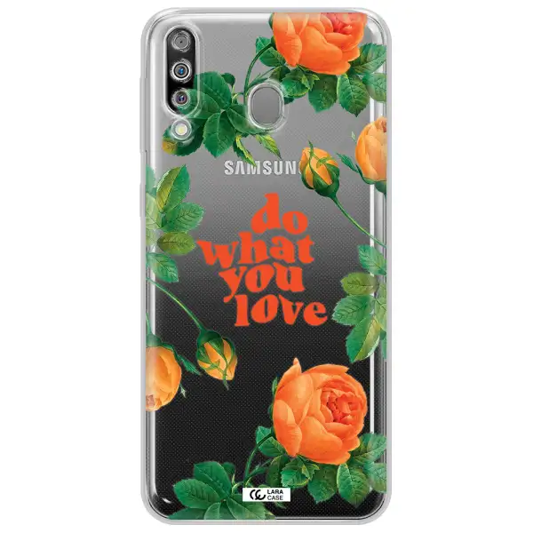 a close up of flowers Samsung M30 Clear TPU Case