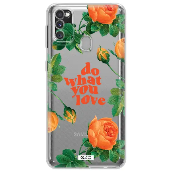 a close up of flowers Samsung M30S Clear TPU Case