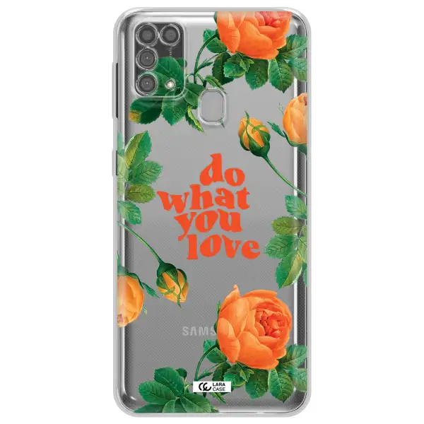 a close up of flowers Samsung M31 Clear TPU Case