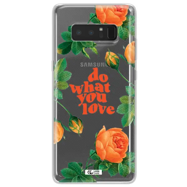 a close up of flowers Samsung Note 8 Clear TPU Case