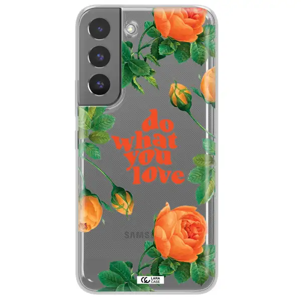 a close up of flowers Samsung S 22 Plus Clear TPU Case