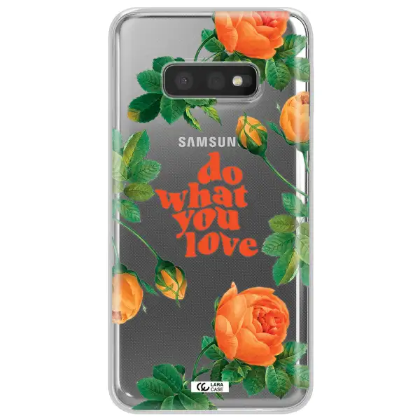 a close up of flowers Samsung S10e Clear TPU Case