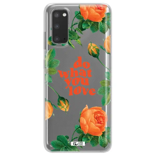 a close up of flowers Samsung S20 Clear TPU Case