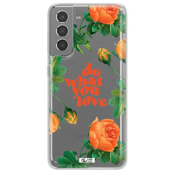 a close up of flowers Samsung S21 Plus Clear TPU Case