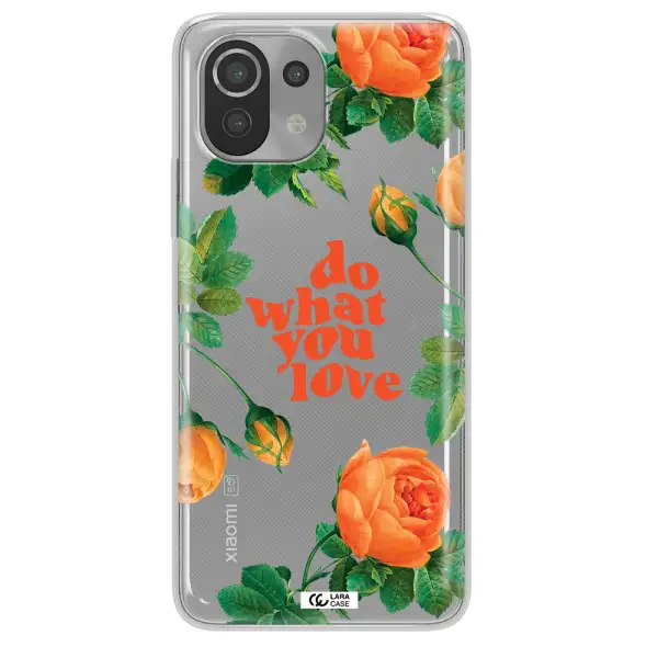 a close up of flowers Xiaomi Mi 11 Lite Clear TPU Case