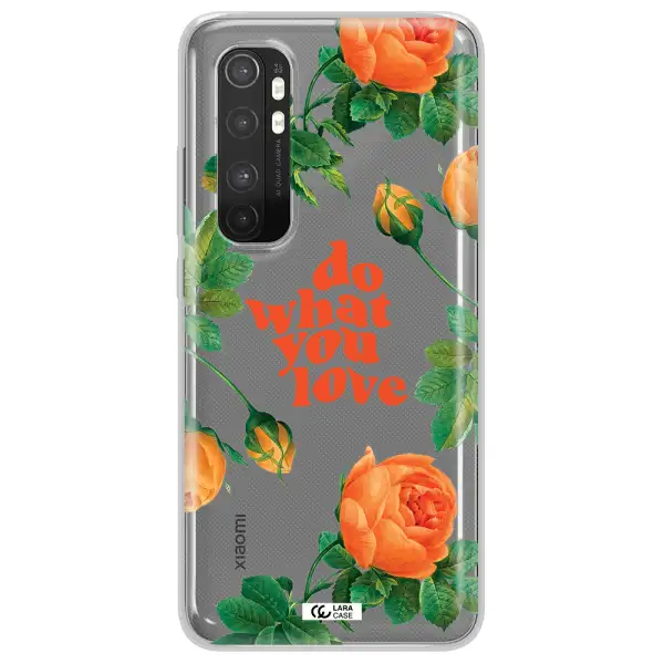 a close up of flowers Xiaomi Mi Note 10 Lite Clear TPU Case