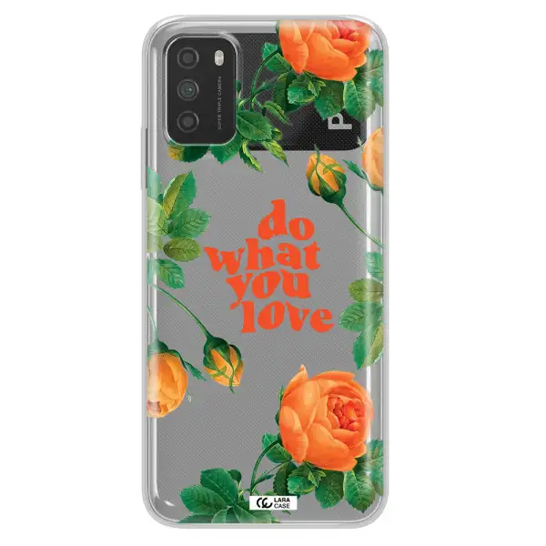 a close up of flowers Xiaomi Poco M3 Clear TPU Case
