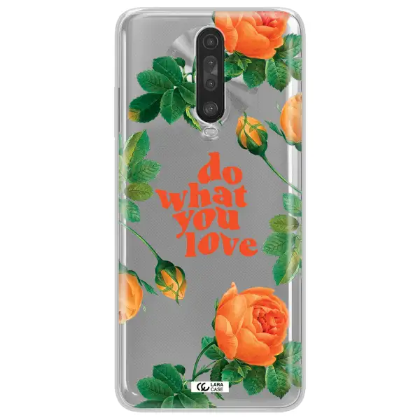 a close up of flowers Xiaomi Redmi K30 Clear TPU Case