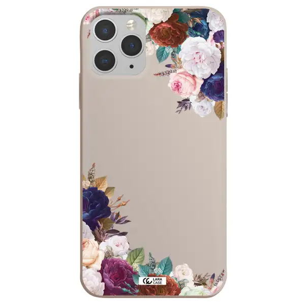 a corner of flowers with leaves Apple iPhone 11 pro Silicone Stone Case