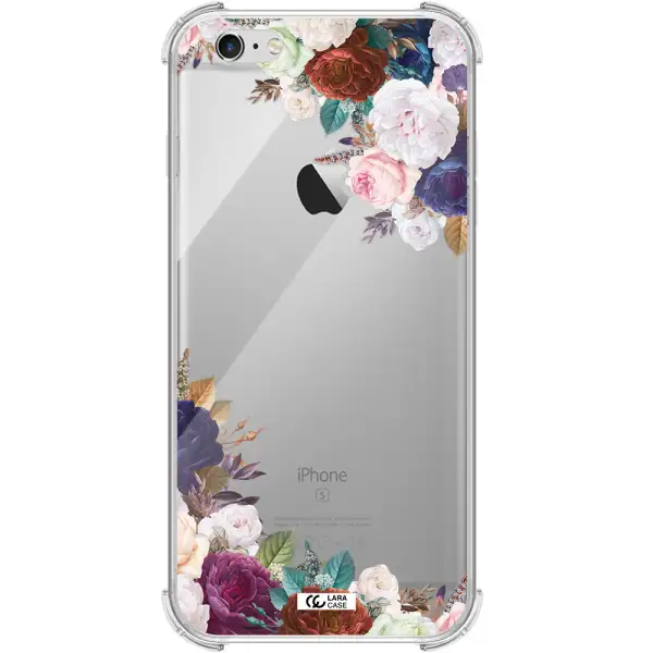 a corner of flowers with leaves Apple iPhone 6 plus Clear PC Case
