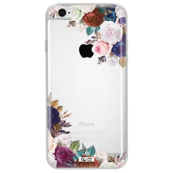 a corner of flowers with leaves Apple iPhone 6 plus Clear TPU Case