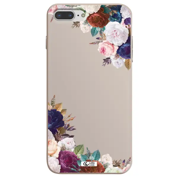 a corner of flowers with leaves Apple iPhone 7 plus Silicone Stone Case