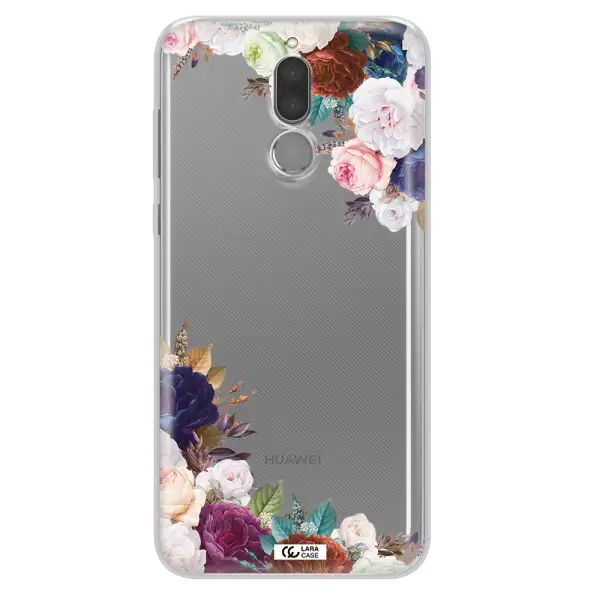 a corner of flowers with leaves Huawei Mate 10 Lite Clear TPU Case