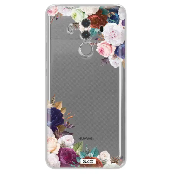 a corner of flowers with leaves Huawei Mate 10 Pro Clear TPU Case