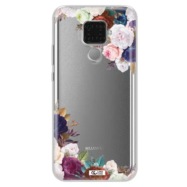a corner of flowers with leaves Huawei Mate 30 Lite Clear TPU Case