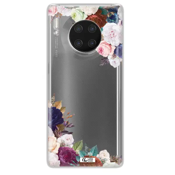 a corner of flowers with leaves Huawei Mate 30 Pro Clear TPU Case