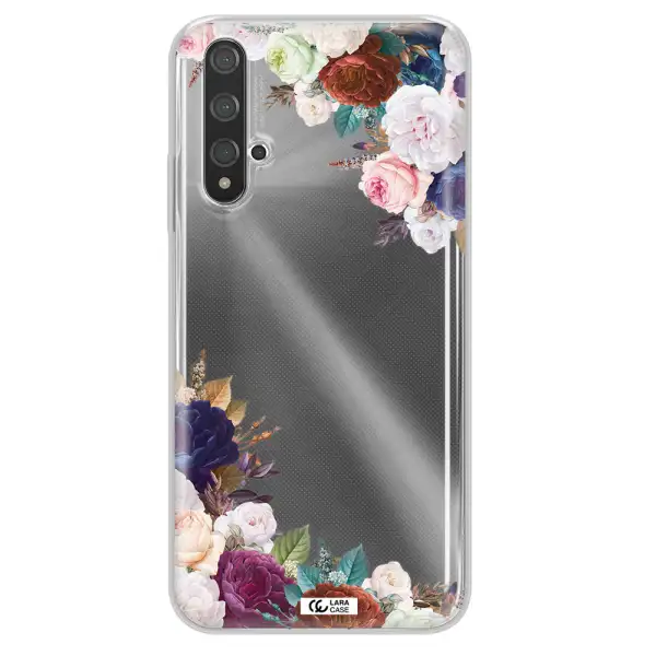 a corner of flowers with leaves Huawei Nova 5t Clear TPU Case