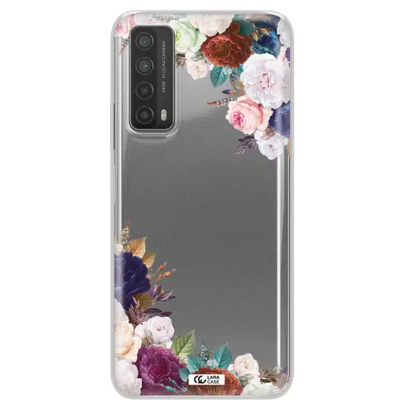 a corner of flowers with leaves Huawei P Smart 2021 Clear TPU Case