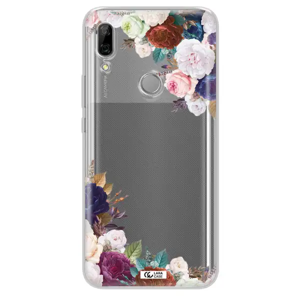 a corner of flowers with leaves Huawei P Smart Z Clear TPU Case