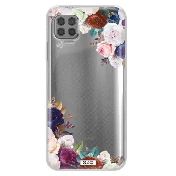 a corner of flowers with leaves Huawei P40 Lite Clear TPU Case