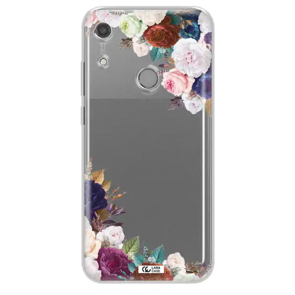 a corner of flowers with leaves Huawei Y6S Clear TPU Case