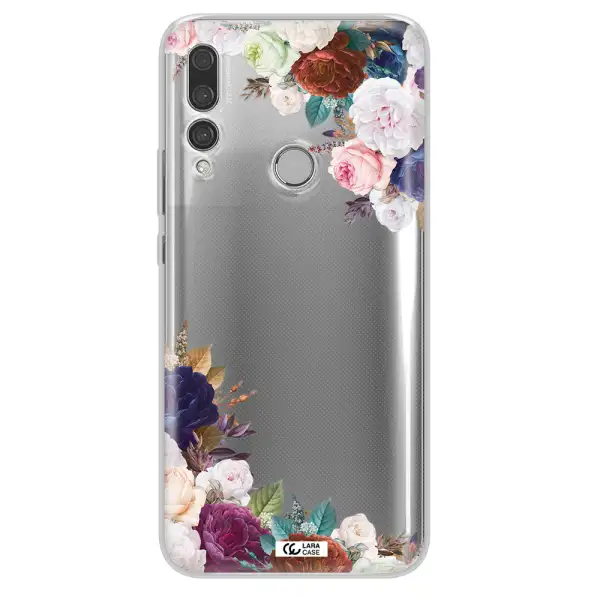a corner of flowers with leaves Huawei Y9 Prime 2019 Clear TPU Case