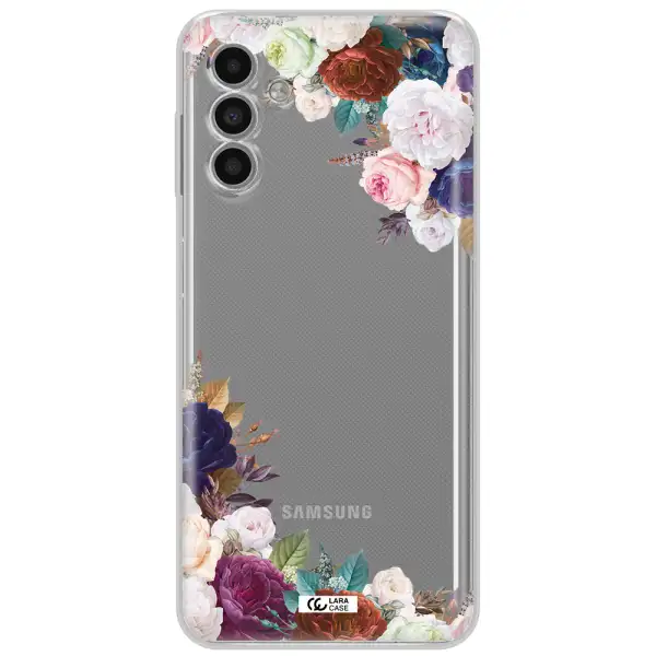 A Corner Of Flowers With Leaves Samsung A13 5G Clear Tpu Case