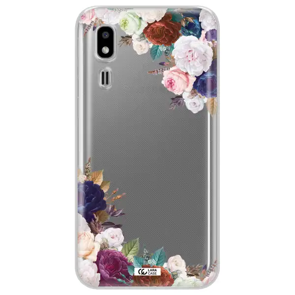 a corner of flowers with leaves Samsung A2 Core Clear TPU Case