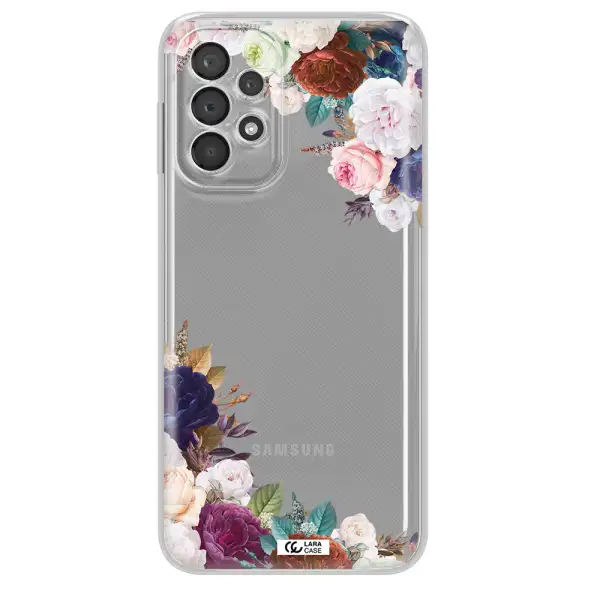 A Corner Of Flowers With Leaves Samsung A23 5G Clear Tpu Case