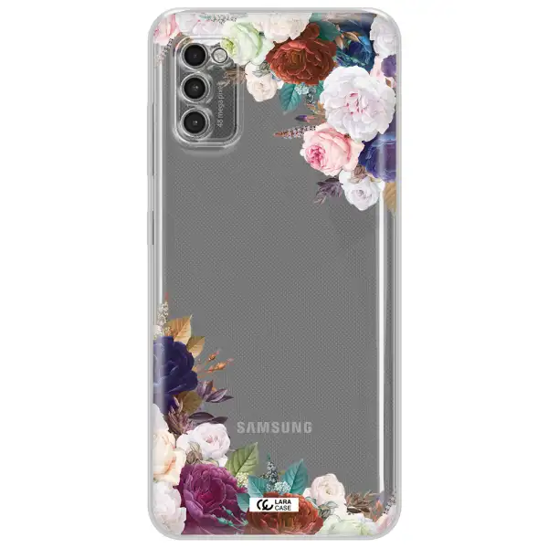 A Corner Of Flowers With Leaves Samsung A41 Clear Tpu Case
