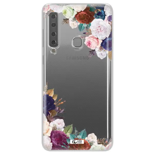 a corner of flowers with leaves Samsung A9 2018 Clear TPU Case