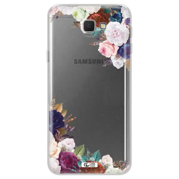 a corner of flowers with leaves Samsung J5 Prime Clear TPU Case